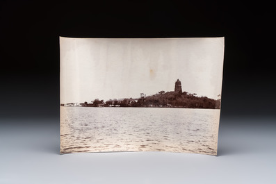 14 black and white photos of Hangzhou and the West Lake region, China, ca. 1900