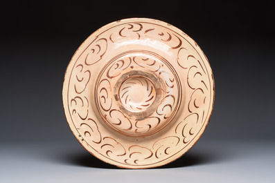 A large Hispano-Moresque lustre-glazed dish, Spain, 19th C.