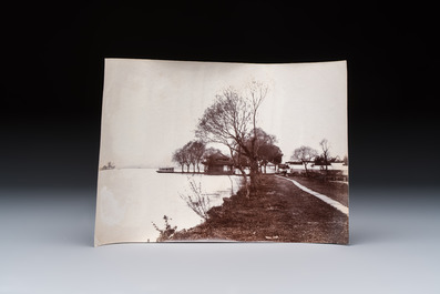 14 black and white photos of Hangzhou and the West Lake region, China, ca. 1900