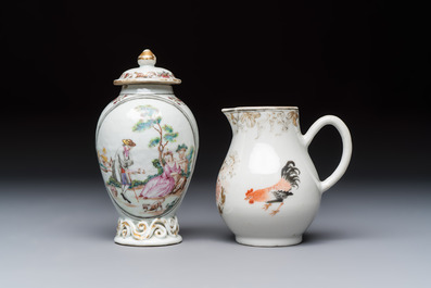 A varied collection of 13 Chinese famille rose wares, Yongzheng/Qianlong