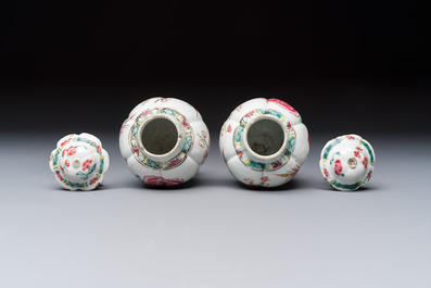 A varied collection of 13 Chinese famille rose wares, Yongzheng/Qianlong
