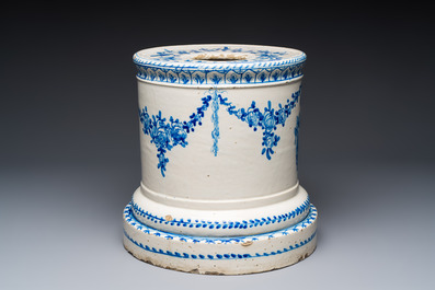 A Spanish blue and white armorial stand, Talavera, 18th C.