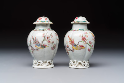 A varied collection of 13 Chinese famille rose wares, Yongzheng/Qianlong