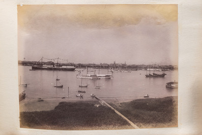 A photo album with sights, landmarks and people of China, incl. Canton, Shanghai, Hangzhou, Guanghzou and Hong Kong, late 19/early 20th C.