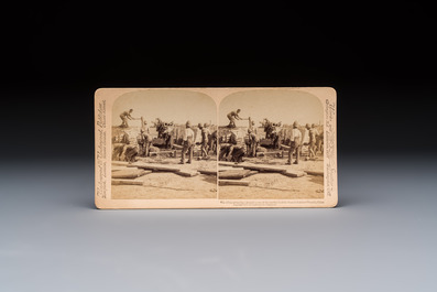 (Graphic content!) 16 stereoview cards, mostly on the Battle of Tientsin during the Boxer Rebellion, Underwood &amp; Underwood, dated 1900-1901