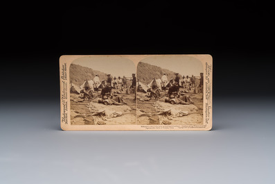 (Graphic content!) 16 stereoview cards, mostly on the Battle of Tientsin during the Boxer Rebellion, Underwood &amp; Underwood, dated 1900-1901