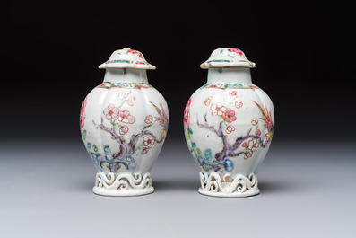 A varied collection of 13 Chinese famille rose wares, Yongzheng/Qianlong