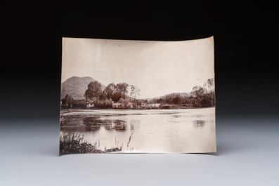 14 black and white photos of Hangzhou and the West Lake region, China, ca. 1900
