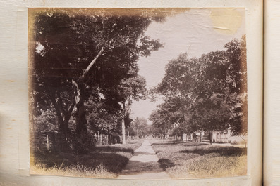 A photo album with sights, landmarks and people of China, incl. Canton, Shanghai, Hangzhou, Guanghzou and Hong Kong, late 19/early 20th C.