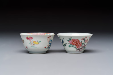 A varied collection of 13 Chinese famille rose wares, Yongzheng/Qianlong