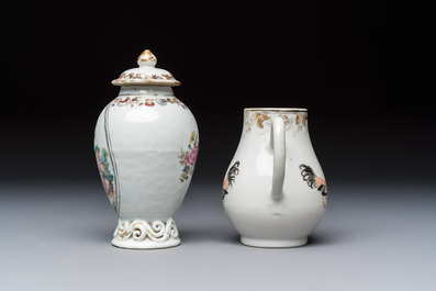 A varied collection of 13 Chinese famille rose wares, Yongzheng/Qianlong