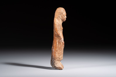 A red-brown clay Ushabti, probably Romano-Egyptian, 1st C.