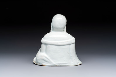 A Chinese white-glazed Milefo Buddha, 19th C.
