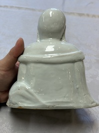 A Chinese white-glazed Milefo Buddha, 19th C.