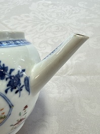 Three Chinese famille rose teapots and covers, Yongzheng/Qianlong