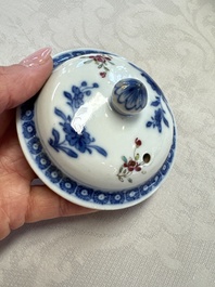 Three Chinese famille rose teapots and covers, Yongzheng/Qianlong