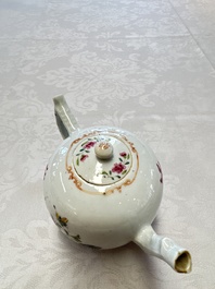 Three Chinese famille rose teapots and covers, Yongzheng/Qianlong