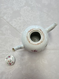 Three Chinese famille rose teapots and covers, Yongzheng/Qianlong