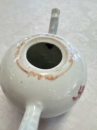 Three Chinese famille rose teapots and covers, Yongzheng/Qianlong