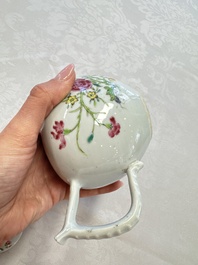 Three Chinese famille rose teapots and covers, Yongzheng/Qianlong
