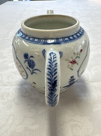 Three Chinese famille rose teapots and covers, Yongzheng/Qianlong