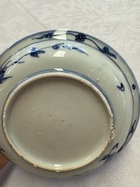 A Chinese blue and white 'Qilin' saucer dish and a 'Frog' saucer dish, Jiajing/Wanli