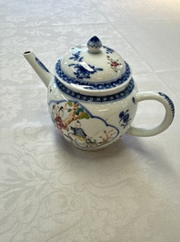 Three Chinese famille rose teapots and covers, Yongzheng/Qianlong