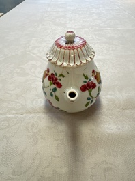 Three Chinese famille rose teapots and covers, Yongzheng/Qianlong