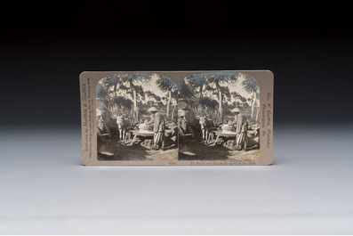 17 stereoview cards with views of China, depicting street scenes, architecture and daily life, 19/20th C.