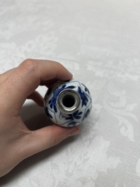 Five Chinese blue and white wares, three silver-mounted, Kangxi