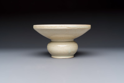 A Chinese bluish green-glazed spittoon, 'Zha Dou 渣斗', Five Dynasties