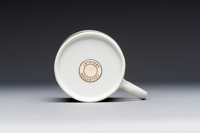 A rare Chinese 'Portrait' cup and saucer, Hervou&euml;t collection, 18/19th C.