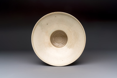 A Chinese bluish green-glazed spittoon, 'Zha Dou 渣斗', Five Dynasties