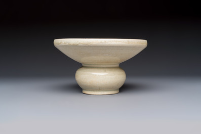A Chinese bluish green-glazed spittoon, 'Zha Dou 渣斗', Five Dynasties