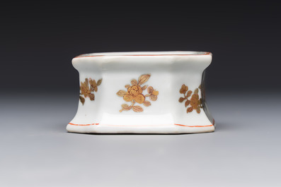 A Chinese armorial salt with the arms of Valckenier of Amsterdam for the Dutch market, Qianlong, ca. 1735&ndash;40