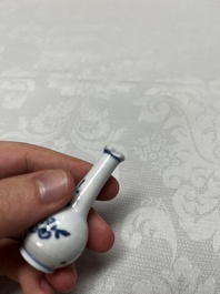Five Chinese blue and white wares, three silver-mounted, Kangxi