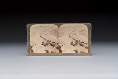 17 stereoview cards with views of China, depicting street scenes, architecture and daily life, 19/20th C.
