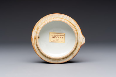 A Chinese export famille rose 'Xi Xiang Ji' jug and cover, Yongzheng/Qianlong