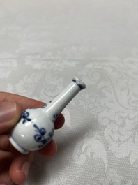 Five Chinese blue and white wares, three silver-mounted, Kangxi