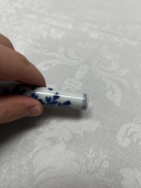 Five Chinese blue and white wares, three silver-mounted, Kangxi
