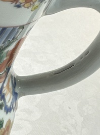 A Chinese export famille rose 'Xi Xiang Ji' jug and cover, Yongzheng/Qianlong