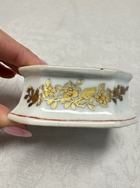 A Chinese armorial salt with the arms of Valckenier of Amsterdam for the Dutch market, Qianlong, ca. 1735&ndash;40