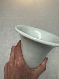 A Chinese Dehua blanc de chine 'Gu' vase, 19th C.