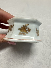 A Chinese armorial salt with the arms of Valckenier of Amsterdam for the Dutch market, Qianlong, ca. 1735&ndash;40