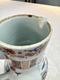 A Chinese export famille rose 'Xi Xiang Ji' jug and cover, Yongzheng/Qianlong