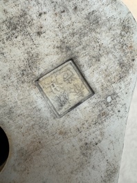 A Chinese famille rose group of Liu Hai and his three-legged toad, Wei Hongtai Zao 魏洪泰造 mark, Republic
