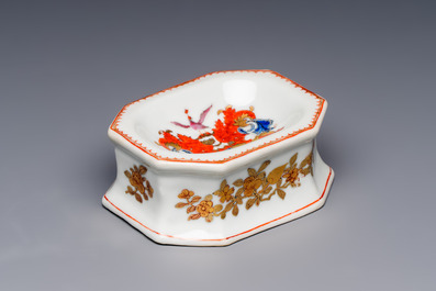 A Chinese armorial salt with the arms of Valckenier of Amsterdam for the Dutch market, Qianlong, ca. 1735&ndash;40
