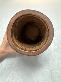 Two Chinese carved bamboo brushpots, 19/20th C.
