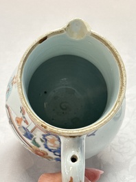 A Chinese export famille rose 'Xi Xiang Ji' jug and cover, Yongzheng/Qianlong