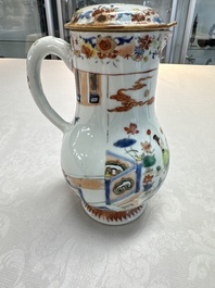 A Chinese export famille rose 'Xi Xiang Ji' jug and cover, Yongzheng/Qianlong